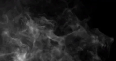 Smoke slowly floating through space on black background Stock Footage 72996613