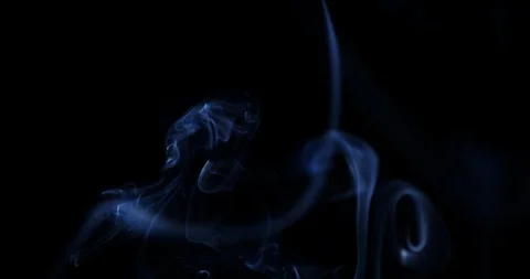 Smoke slowly floating through space against black background. Vídeo Stock 87825222