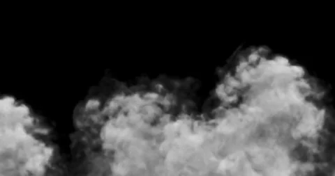 Smoke slowly floating through space on black Video stock 291837316