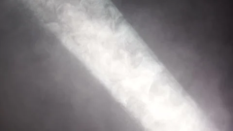 Smoke in soffit spotlights beam on the open air disco party Vídeo Stock 100027918