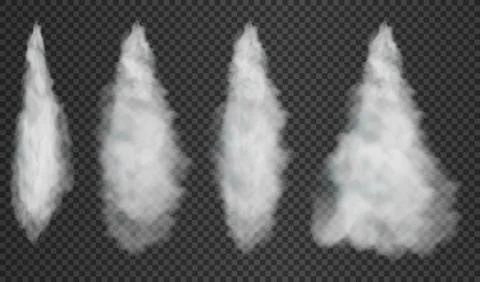 Smoke from space rocket launch. isolated on transparent background. Vector il Stock Illustration