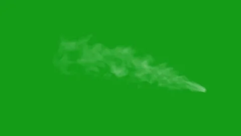 Smoke spray motion graphics with green screen background Stock Footage 135296326