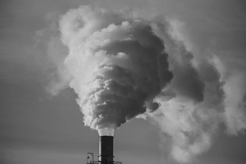 Smoke Stack Black &amp;amp;amp; White  Stock Photos