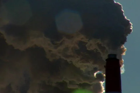 Smoke Stack closeup 1 (NTSC) Stock Footage 311305