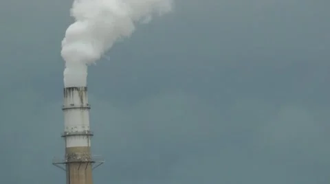 Smoke stack closeup Stock Footage 12169925