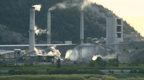 Smoke Stack Demolition Stock Footage 137266