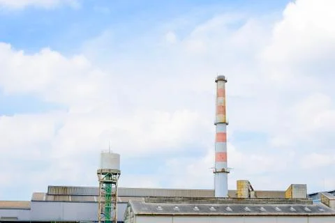 Smoke stack in factory Stock Photos