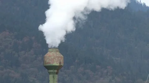 Smoke Stack On HWY4 Stock Footage 8917301