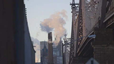 Smoke stack in NYC Stock Footage