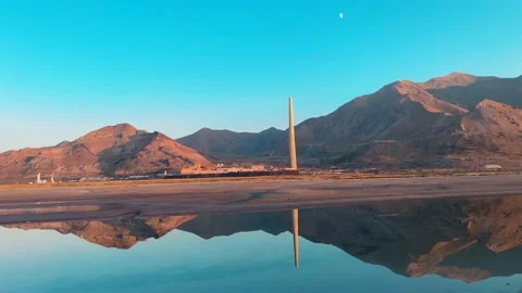 Smoke Stack with reflection Stock Footage 160924306