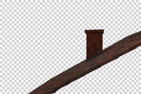 Smoke stack on roof Illustrazione stock
