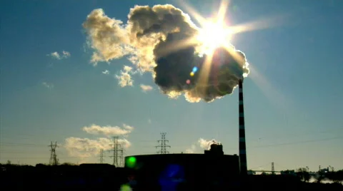 Smoke Stack Silhouette 2 (720) Video stock 310980