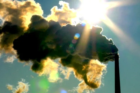 Smoke Stack Silhouette 3 (NTSC) Stock Footage 311279