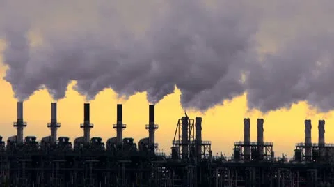 Smoke stack sunset 03 Stock Footage 10718642
