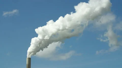 Smoke stack with thick smoke, time lapse Stock Footage 49847711