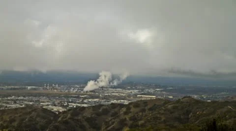 Smoke Stack Valley (Time lapse) Stock Footage 20438987