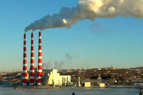 Smoke Stacks 1 (NTSC) Stock Footage 311433