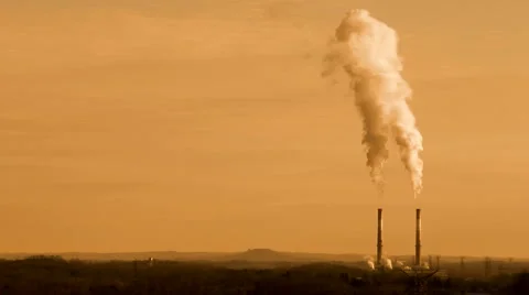 Smoke Stacks Stock Footage 1000501
