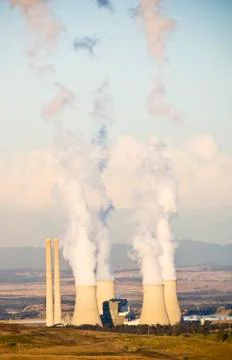 Smoke stacks 스톡 사진