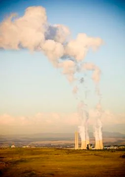 Smoke stacks 스톡 사진