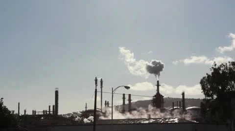 Smoke Stacks Pollution Global Warming Climate Change Stock Footage 21259358