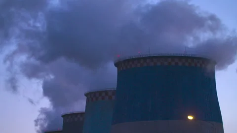 Smoke Stacks Pollution Global Warming Climate Change Stock Footage 99557524
