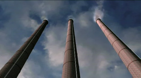 Smoke Stacks Rising 스톡 동영상 371174