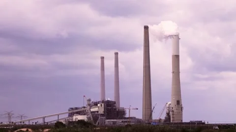 Smoke Stacks Of Teco Power 스톡 동영상 170244352