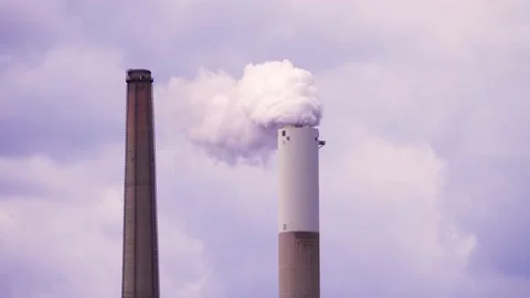 Smoke Stacks Of Teco Power 스톡 동영상 170245894