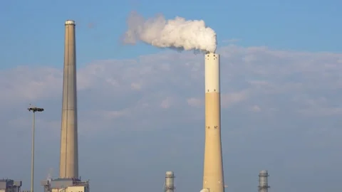 Smoke Stacks Of Teco Power 스톡 동영상 237155982