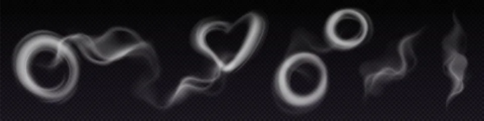 Smoke steam circle ring shape vector cloud effect イラスト素材