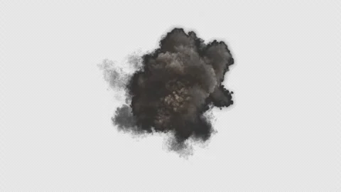 Smoke, steam explosion or puff animation. Embedded alpha channel. ProRes 4444 Stock Footage 334002329
