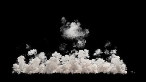 Smoke steam rising motion effect on black backgrounds rendering Vídeos de archivo 331700086
