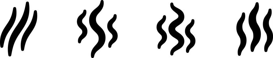 Smoke steam vector simple log icon Stock Illustration