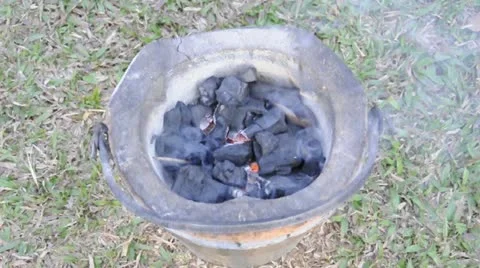 Smoke from stove Stock Footage 20601704