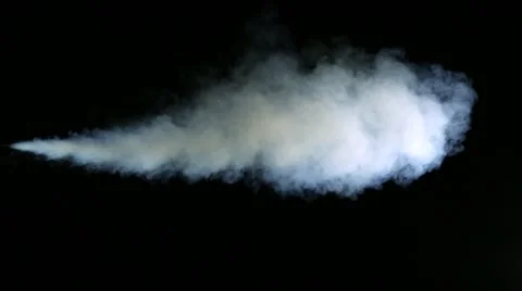 Smoke stream 002 isolated on black background side view 스톡 동영상 49578078
