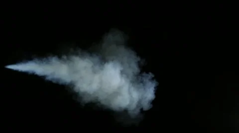 Smoke stream 003 isolated on black background side view 스톡 동영상 49578035