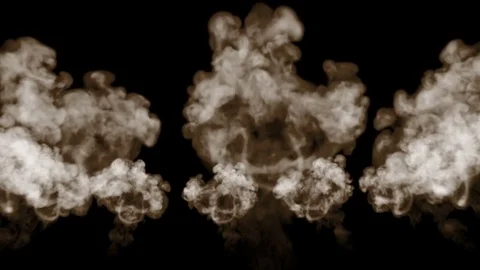 Smoke streams form ring in slow motion s... | Stock Video | Pond5