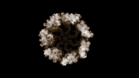 Smoke streams in slow motion isolated on black background with backlit and ready Stock Footage 85380829