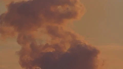 Smoke sunset Video stock 195674218