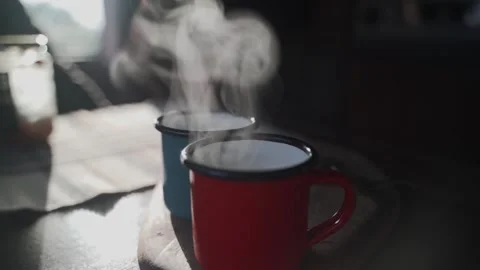 Smoke tea Stock Footage 234729793