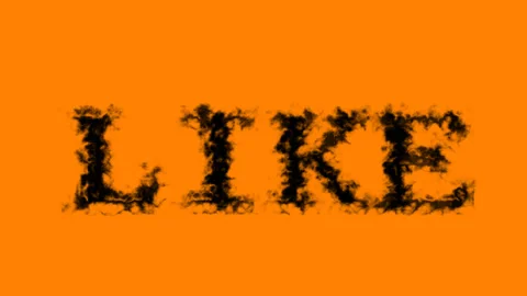 Like smoke text effect orange isolated background Stock Footage 138722702