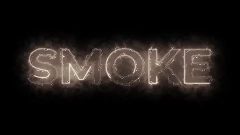 Smoke Text Effect: A Smoky Typography Design Stock Footage 306060955