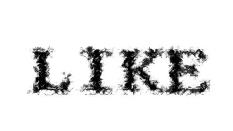 Like smoke text effect white isolated background Stock Footage 138722705