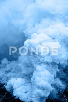 Smoke texture background . Blue smoke barrel Stock Illustration