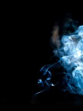 Smoke texture on black background Fotos de archivo