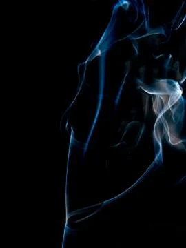 Smoke texture on black background Fotos de archivo