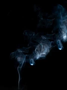 Smoke texture on black background Stock Photos