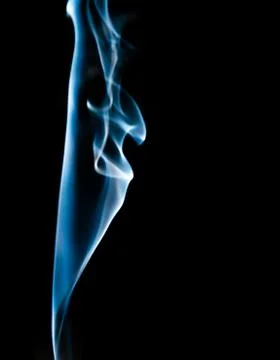 Smoke texture on black background Stock Photos