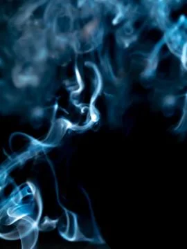 Smoke texture on black background Fotos de archivo